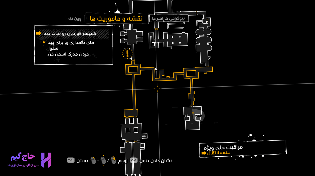  فارسی ساز نقشه های بازی بتمن Batman Arkham Asylum